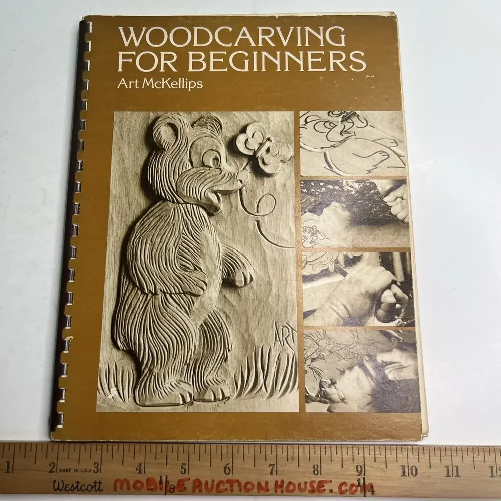 Woodcarving for Beginners by Art McKellips Comb Bound PB 1977 Illustrated